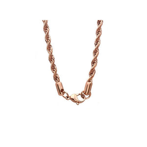 1.2MM Rose Gold Rope Chain .925 Solid Sterling Silver Length "16-20" Inches