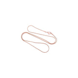 0.8MM 8 Sides Rose Gold Snake Chain .925 Sterling Silver Length "16-20" Inches