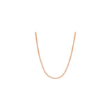 0.7MM 8 Sides Rose Gold Snake Chain 925 Sterling Silver 16-20 Inches