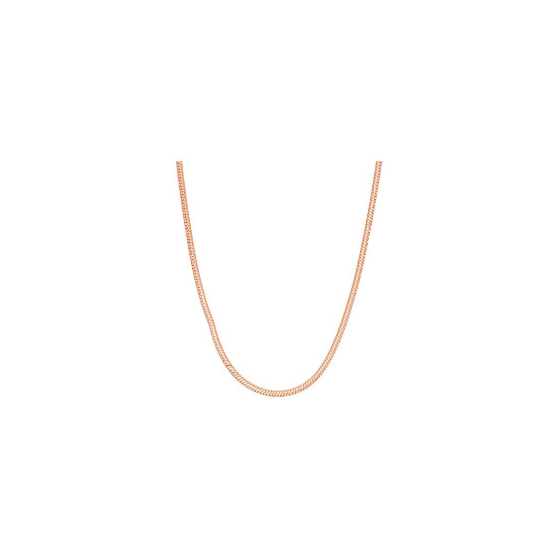 1MM 020 Rose Gold Snake Chain .925 Sterling Silver Length 16"-26" Inches