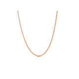 1.2MM Spiga Wheat Chain Rose Gold 925 Sterling Silver 7-24 Inches