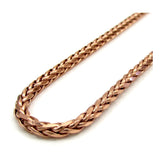 Spiga Wheat Chain Rose Gold Plated 925 Sterling Silver