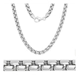 4.4MM Round Box Chain .925 Solid Sterling Silver Sizes "8-28" Inch