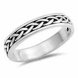 5mm Twisted Braided Unisex Band Ring Men Women 925 Sterling Silver