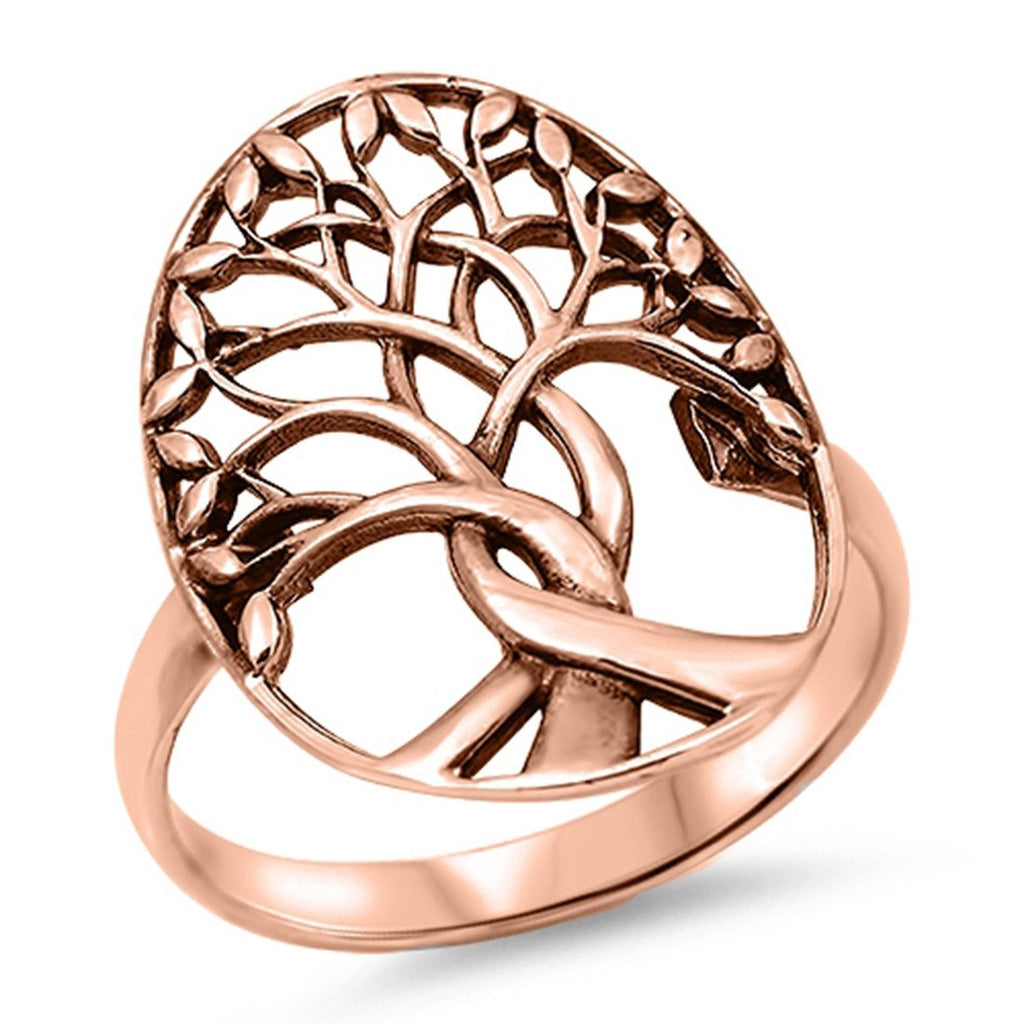 Tree of Life Ring Solid 925 Sterling Silver Family Tree of Life Band 3 ...