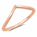 Chevron Midi V Ring Band 925 Sterling Silver Choose Color