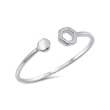 Fashion Petite Bypass Wrap Dainty Simple Plain Band Ring 925 Sterling Silver - Blue Apple Jewelry