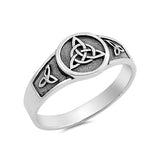 Celtic Band Ring 925 Sterling Silver Men Women Unisex Ring Simple Plain