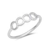 Petite Dainty Fashion O Circle Plain Ring Band 925 Sterling Silver