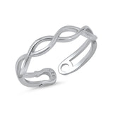 Fashion Crisscross Infinity Band Simple Plain Ring 925 Sterling Silver