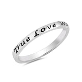 2mm True Love Waits Band Ring Simple Plain 925 Sterling Silver