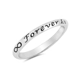 2mm Infinity Forever Love Band Ring 925 Sterling Silver