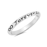 2mm Infinity Forever Love Band Ring 925 Sterling Silver - Blue Apple Jewelry