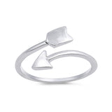 Fashion Trendy Arrow Plain Ring Bypass Wrap 925 Sterling Silver Petite Dainty