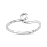 Loop Knot Ring Band 925 Sterling Silver Simple Plain