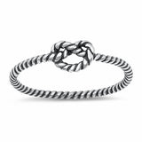 Oxidized Tangled Love Knot Band Ring Oxidized 925 Sterling Silver Choose Color