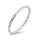 1.5mm Diamond Cut Wedding Band Ring 925 Sterling Silver