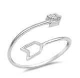 Open Arrow Cuff Ring Band 925 Sterling Silver Choose Color