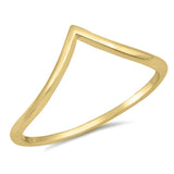 Chevron Midi V Thumb Ring Band 925 Sterling Silver Simple Plain