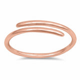 Petite Dainty Bypass Wrap Band Ring 925 Sterling Silver Choose Color