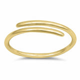Petite Dainty Bypass Wrap Band Ring 925 Sterling Silver Choose Color