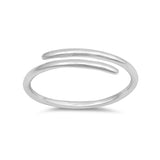 Petite Dainty Bypass Wrap Band Ring 925 Sterling Silver Choose Color