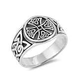 Celtic Ring Band 925 Sterling Silver Men Women Unisex Ring Simple Plain