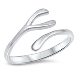 Wishbone Ring Band 925 Sterling Silver Simple Plain Choose Color
