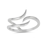 Wave Ring Band 925 Sterling Silver Waves - Blue Apple Jewelry