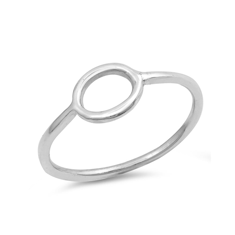 Open Ring 925 Sterling Silver Simple Plain Band - Blue Apple Jewelry