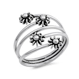 Sun Ring Band 925 Sterling Silver Simple Plain Fashion