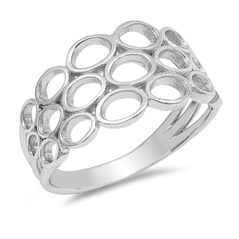 Fashion Band Ring 925 Sterling Silver Simple Plain Choose Color