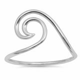 Filigree Swirl Wave Ring Band 925 Sterling Silver Choose Color