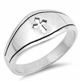 Medieval Cross Ring Band 925 Sterling Silver Open Cross