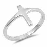 Plain Cross Band Ring 925 Sterling Silver