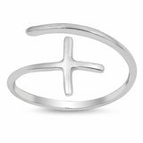 Wraparound Cross Band Ring 925 Sterling Silver