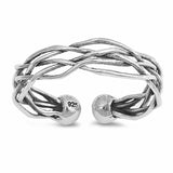 Celtic Wire Band Ring 925 Sterling Silver