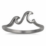 Double Little Wave Band Ring 925 Sterling Silver Choose Color