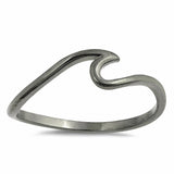 Little Small Wave Band Ring 925 Sterling Silver Choose Color