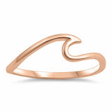 Little Small Wave Band Ring 925 Sterling Silver Choose Color