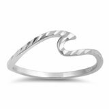 D/C Wave Band Ring 925 Sterling Silver