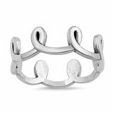 Loop Knot Band Ring 925 Sterling Silver