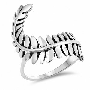 Fern Band Ring 925 Sterling Silver