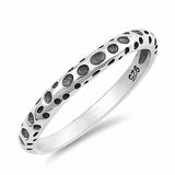 3mm Poke Dot Band Ring 925 Sterling Silver Choose Color