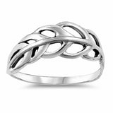 Leaf Band Ring 925 Sterling Silver Choose Color