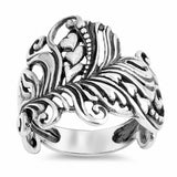 Heart Filigree Ring Band 925 Sterling Silver Choose Color