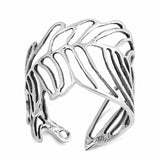 Wraparound Leaf Ring Band 925 Sterling Silver Choose Color