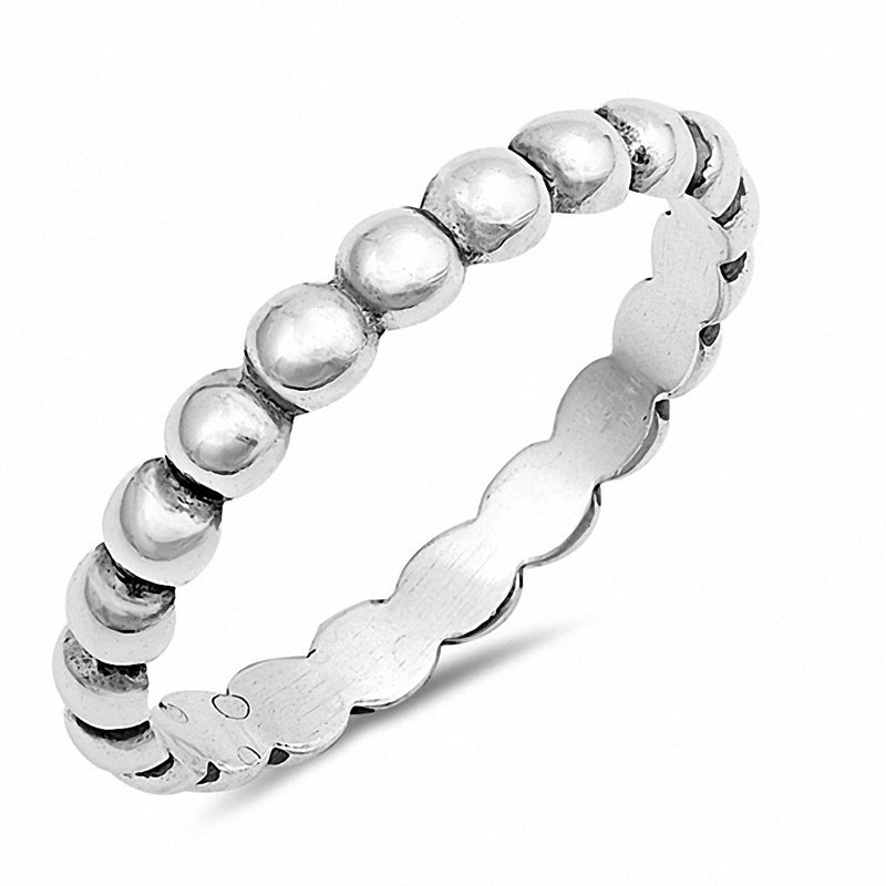 Beaded Band 925 Sterling SIlver