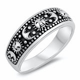 Moon Sun Ring Band 925 Sterling Silver Choose Color