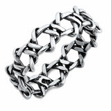 Braid Star Ring 6mm Band 925 Sterling Silver Choose Color